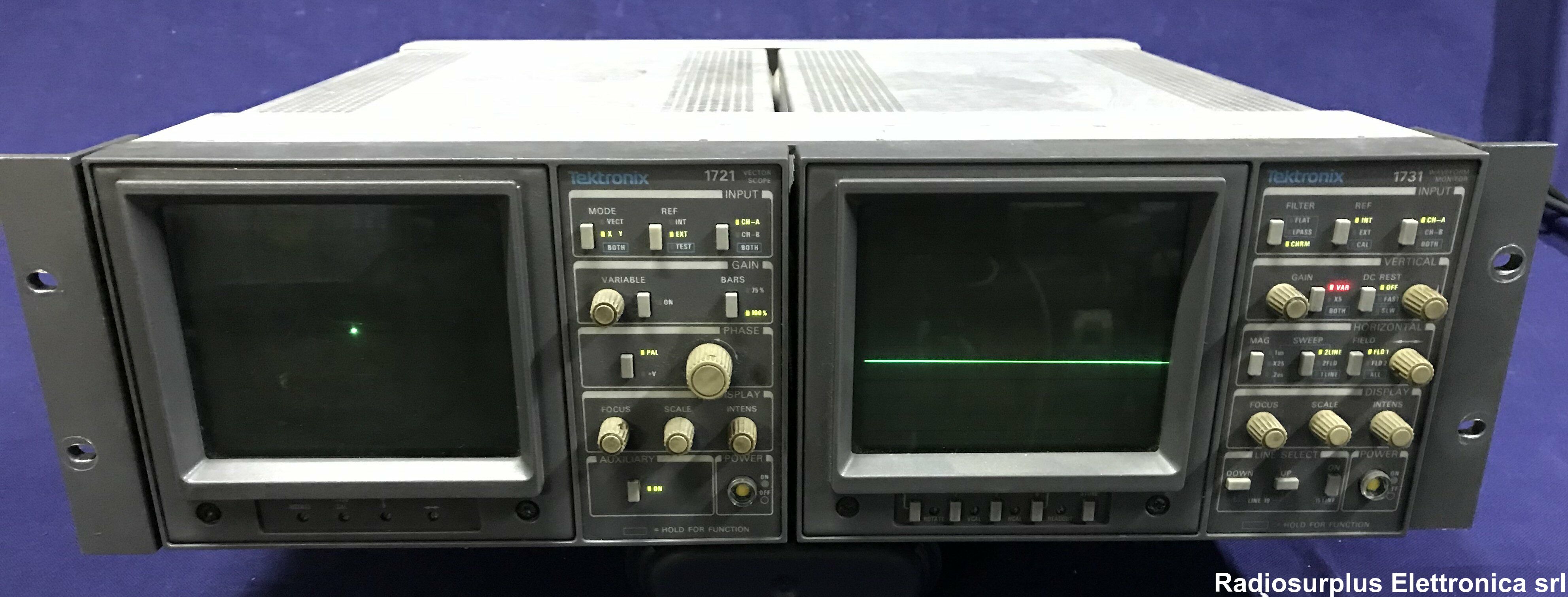 Vector Scope + Waveform Monitor TEKTRONIX 1721 + 1731 Vector Scope + Waveform Monitor TEKTRONIX 1721 + 1731