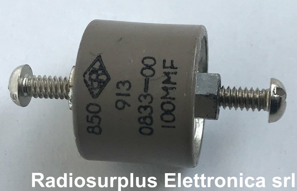 Condensatore di Alta potenza per RF 100 PF - 4,5 Kvolt