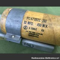 CEWS19 Condensatore Elettrolitico WS.19  32 mF  450 Volt  Condensatore originale dell'alimentatore a dynamotor Componenti elettronici
