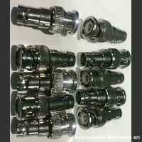 kitbnc10 Adattatore R.F.  -Spina BNC  Presa BNC  Kit 10 pezzi -salvaconnettore Componenti elettronici