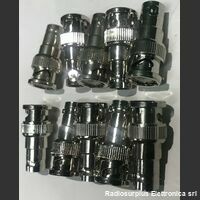 kitbnc10 Adattatore R.F.  -Spina BNC  Presa BNC  Kit 10 pezzi -salvaconnettore Componenti elettronici