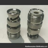 kitbnc-pl Adattatore R.F.  SO239  - Spina BNC - Presa PL  Lotto 5 pezzi  Componenti elettronici