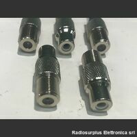 kitfrcaf5 Connettore Adattatore F - RCA  Adattatore da F femmina a RCA femmina  Kit 5 pezzi Componenti elettronici