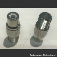 kitfrcaf5 Connettore Adattatore F - RCA  Adattatore da F femmina a RCA femmina  Kit 5 pezzi Componenti elettronici