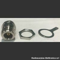 kitnpann5 Connettore da pannello tipo N  Connettore da pannello N femmina a saldare  Kit 5 pezzi Componenti elettronici