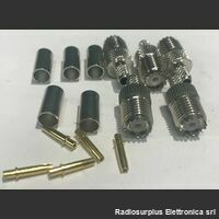kitfpann5 Connettore coassiale tipo F  Connettore coassiale tipo F a crimpare  Kit 5 pezzi Componenti elettronici