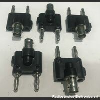 kitbanbnc5 Connettore Adattatore Spina - BNC  Adattatore da Spina Banana a presa BNC  Kit 5 pezzi Componenti elettronici