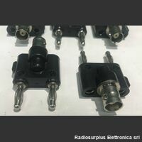 kitbanbnc5 Connettore Adattatore Spina - BNC  Adattatore da Spina Banana a presa BNC  Kit 5 pezzi Componenti elettronici