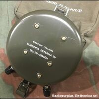 MARCONI 141-0590/01 Suoneria Esterna  MARCONI 141-0590/01  Funzionante a 3 volt, completa di borsa antiurto Accessori per apparati radio Militari