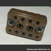 3986.259 - 5935 .00 Coppia Connettore 9 poli da telaio  3986.259 - 5935 .00  Presa + spina  in bachelite a saldare Componenti elettronici