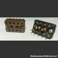3986.259 - 5935 .00 Coppia Connettore 9 poli da telaio  3986.259 - 5935 .00  Presa + spina  in bachelite a saldare Componenti elettronici