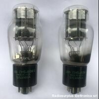 6B4 G Coppia Valvole  6B4 G  Triodo finale di potenza SYLVANIA Valvole