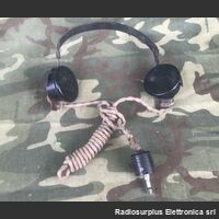 C.L.R. CUFFIA Inglese  C.L.R.  Completa di cavo telato e connettore  Per stazioni radio WS48/18/68 Accessori per apparati radio Militari