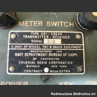 CRI-43044  TBY-8 type CRI-43044  Ricetrasmettitore coloniale della marina militare statunitense 28 - 80  Mhz in AM Apparati radio