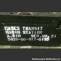 A510 WIRELESS Station A510 Ricetrasmettitore dell'esercito Australiano Gamma operativa da 2 a 10 Mhz in due bande, modulazione AM-CW Apparati radio