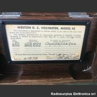 WE45 Weston Electrical mod. 45  Voltmetro per misure di labolatorio  Due portate in DC 150 - 300 Volt Accessori per apparati radio Militari