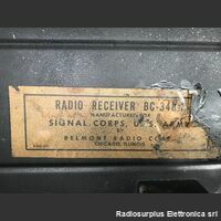 BC-348-R BC-348-R Signal Corps  Ricevitore AM/CW/MCW da 200-500 Khz e da 1,5 a 18  Mhz in 6 bande. Apparati radio