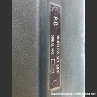 W.S. 68P WIRELESS SET NO.68P  Ricetrasmettitore spalleggiabile del 1940 Inglese (riporta il il numero di serie 231)  Frequenza operativa da 1,75 - 2,9 Mhz in AM e CW Apparati radio