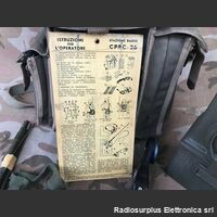 CRT-1/CPRC-26 CRT-1/CPRC-26  Ricetrasmettitore in FM da 47 a 55,4 Mhz. Apparati radio