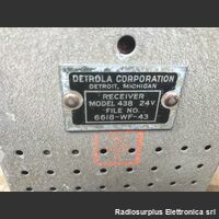 DETROLA 438 DETROLA model 438 (BC-1206A)  Ricevitore Aeronautico  U.S. Army per ascolto  radiofari nella banda da 200 a 400 Khz Apparati radio