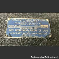 AR-24 AR-24/ARC-5 type CBY-46145 (R-24 serie ARA-ATA)  Ricevitore di navigazione aerea  da 0,52 a 1,5 Mhz Apparati radio