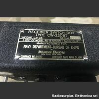 CW-23087 Receiver Switch Box  type CW-23087  Parte di aircraft equipment RU-18 Accessori per apparati radio Militari