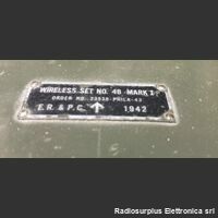 WS NO.48 WIRELESS SET NO.48 MARK I  Ricetrasmettitore spalleggiabile del 1942 WW2  Freq. 6 - 9 Mhz in AM e CW Apparati radio