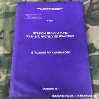 Montedel 1971 Montedel 1971  Manuale originale per stazione radio RV3/4 Manuali