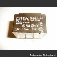 TRBVEI3032537 Trasformatore Alimentazione 18 Volt 1,5 VA Trasformatori e Filtri Rete