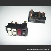 COD375-52-50-80 Doppio interuttore + presa + spia luminosa 10A 250Volt mis. 50x30 Materiale elettrico