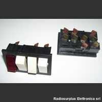 COD350-50-50-100 Triplo interuttore + interuttore luminoso 10A 250Volt mis. 50x30 Materiale elettrico