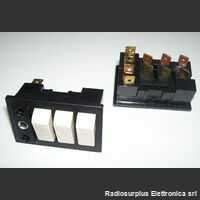 COD350-50-50-80 Triplo interuttore + presa da incasso 10A 250Volt mis. 50x30 Materiale elettrico