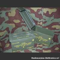 Cassetta lamiera 5,56 mm Cassetta portamunizioni in lamiera 5,56 mm. Mis. cm 28x14x18 -usata Militaria