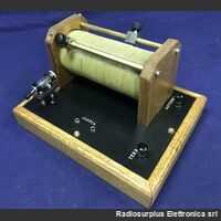 DBL005 Radioricevitore a Galena con rocchetto a prese  Riproduzione con mobile in legno pregiato e pannelli in bachelite nera Apparati radio