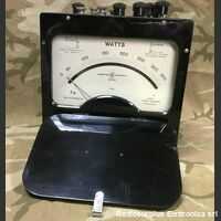 CROMPTON PARKINSON Wattmeter  D.C. - A.C.  CROMPTON PARKINSON  Wattmetro 0-5 A   0-600 Volt Accessori per apparati radio Militari