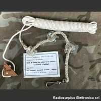 5985-T2-732-5900 Tirante controvento con isolatore  Vento di cotone con catena di tre isolatori,  moschettoni e tenditore -nuovo Accessori per apparati radio Militari
