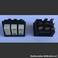 T85 Triplo interuttore/deviatore da incasso  10A 250Volt mis. 35x25 Materiale elettrico
