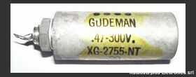 XG-2755-NT Condensatore Carta Olio GUDEMAN 0,47 uF  300Volt Condensatori