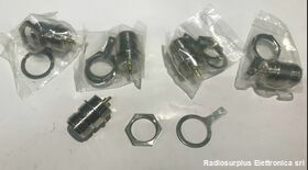 kitnpann5 Connettore da pannello tipo N  Connettore da pannello N femmina a saldare  Kit 5 pezzi Componenti elettronici