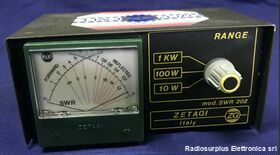 SWR 202 SWR & Power Meter  ZETAGI  mod. SWR 202  Range di frequenza da 26 - 30 Mhz Apparati radio