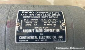 A.R.C. 14482 Radio Dynamotor  A.R.C. type 14482  Invrted DC/DC per apparati aeronautici serie ARC Accessori per apparati radio Militari