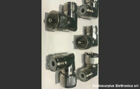 kitplmplf5 Connettore Adattatore ad angolo  Da  UHF PL259 a  UHF SO239  Kit 5 pezzi Componenti elettronici