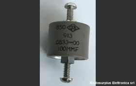 100 PF - 4,5 Kvolt Condensatore di Alta potenza per RF  100 PF - 4,5 Kvolt Componenti elettronici