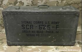 SCR-625-F Mine Detector  SCR-625-F  Cerca mine originale U.S. Army interamente a valvole. Militaria