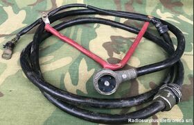 GRC 4p lung Cavo alimentazione spina 4poli  con vite GRC  e occhielli batteria Accessori per apparati radio Militari