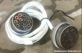 U-15/U Cavo Collegamento Aeronautico  con due connettori U-15/U Accessori per apparati radio Militari