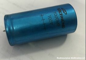 1000m100v Condensatore Elettrolitico assiale  1000 uF  100 Volt Componenti elettronici