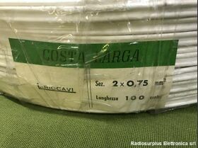 LARIOCAVI Bobina Cavo Elettrico  LARIOCAVI  Piattina costa larga  Sez. 2 x 0,75mm  Lunghezza 100 mt Materiale elettrico