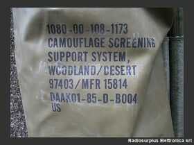 Camouflagepali Camouflage Screening Support System WOODLAND/DESERT Militaria