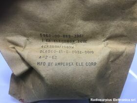 4CX250R AMPEREX Valvola  Tetrodo di Potenza  4CX250R AMPEREX  Nuova nel suo imballo originale per uso militare Componenti elettronici